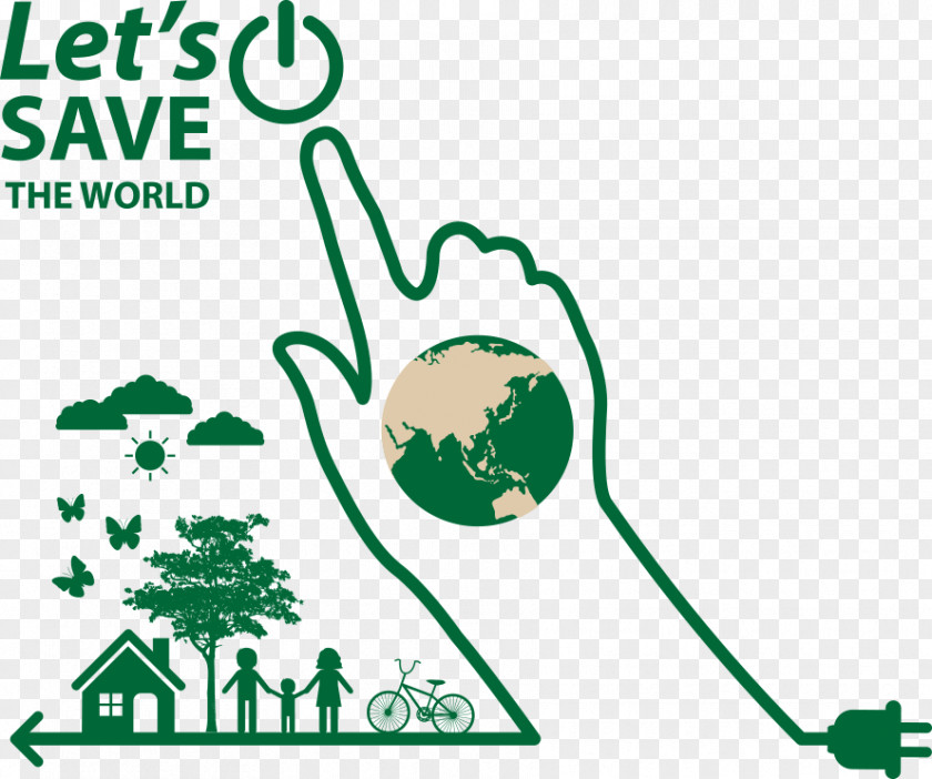 Vector Green Fingers Environmental Protection Euclidean Finger Icon PNG