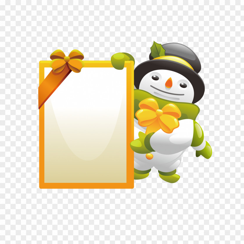 Cartoon Doll Snowman Christmas PNG