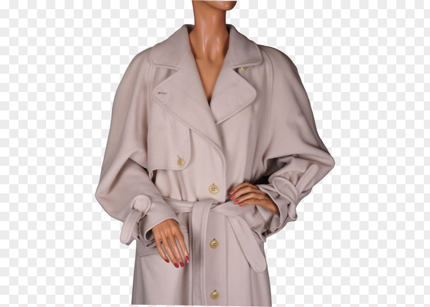 Off White Sweater Coat Trench Escada Wool Sleeve Robe PNG