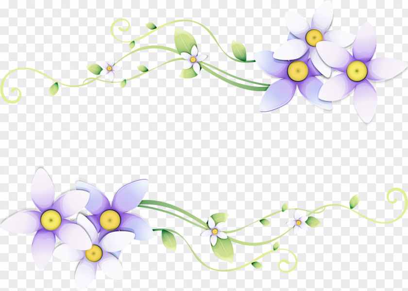 Purple Flower Frame Floral PNG