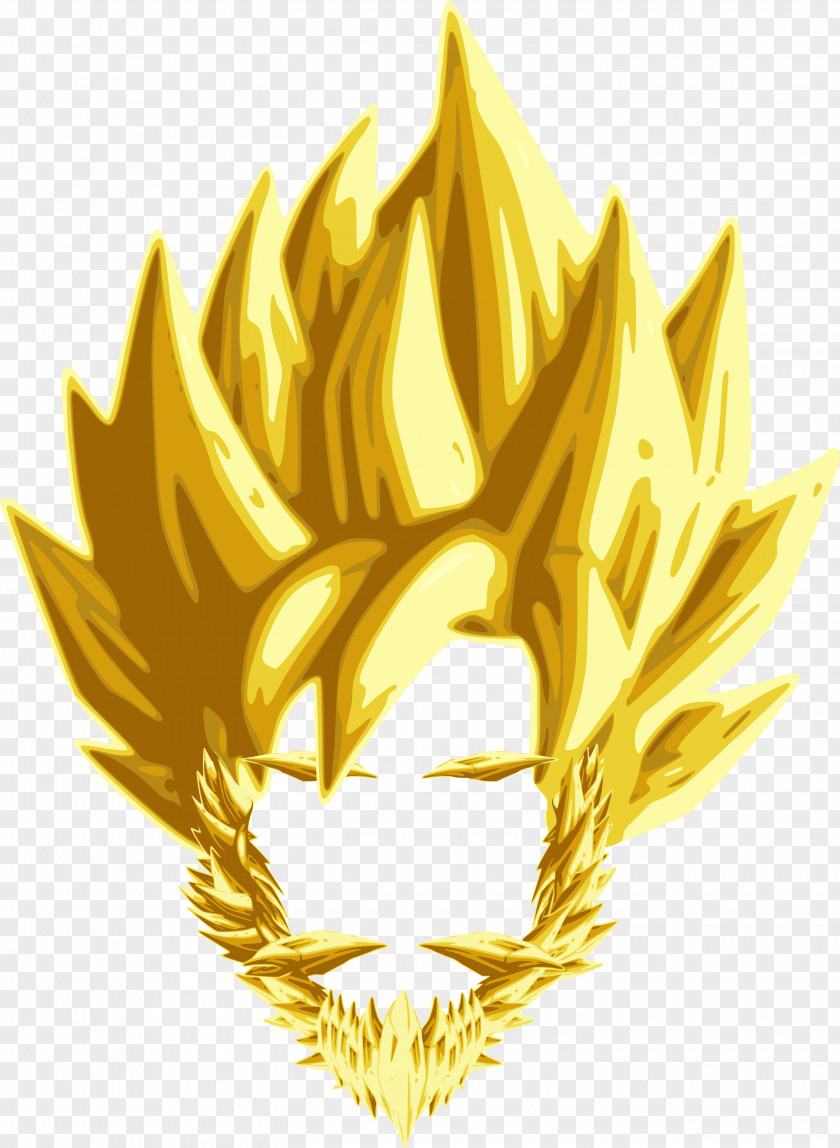 Beard Moustache Goku Super Saiya T-shirt PNG