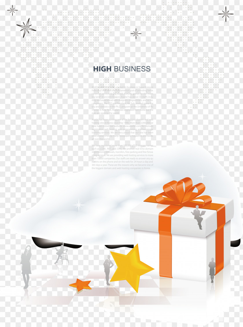 Business People On The Gift Box Download Icon PNG