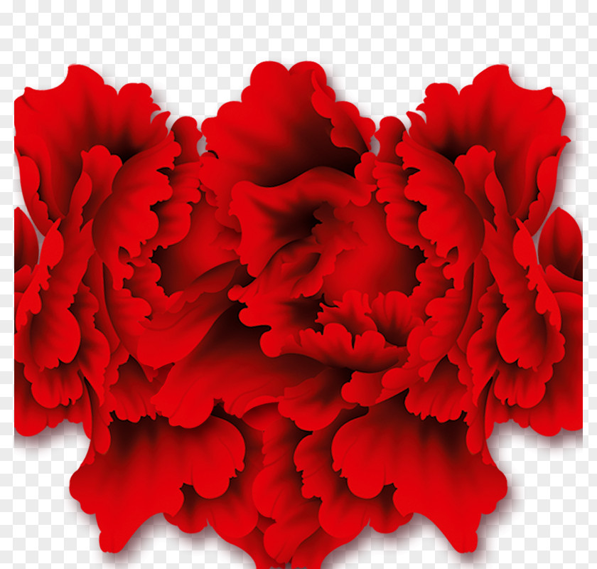 Creative Lantern Festival Carnation Cut Flowers Floral Design Red PNG