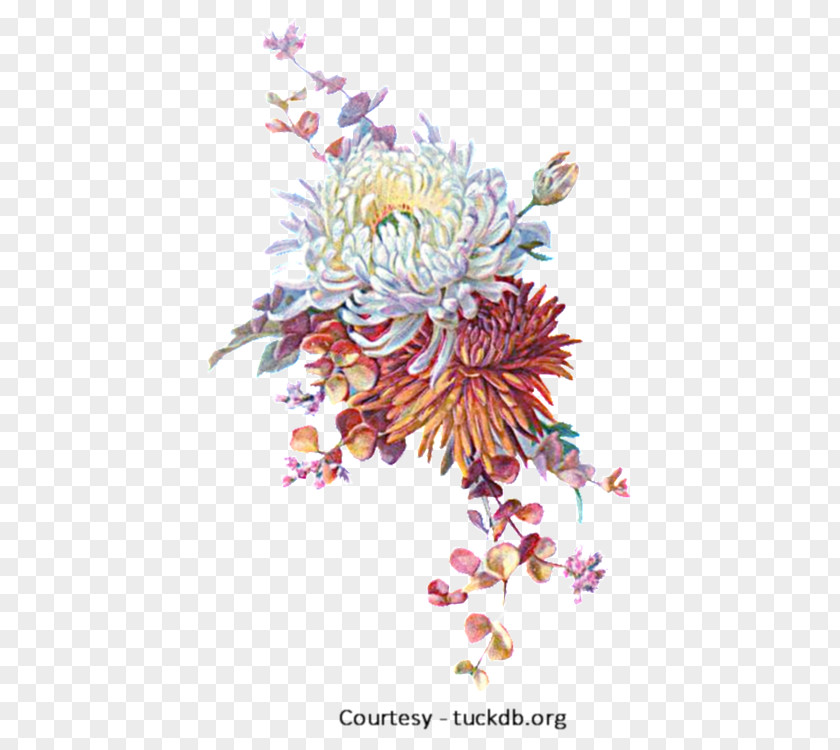 Autumn Floral Design Paper Flower Art PNG