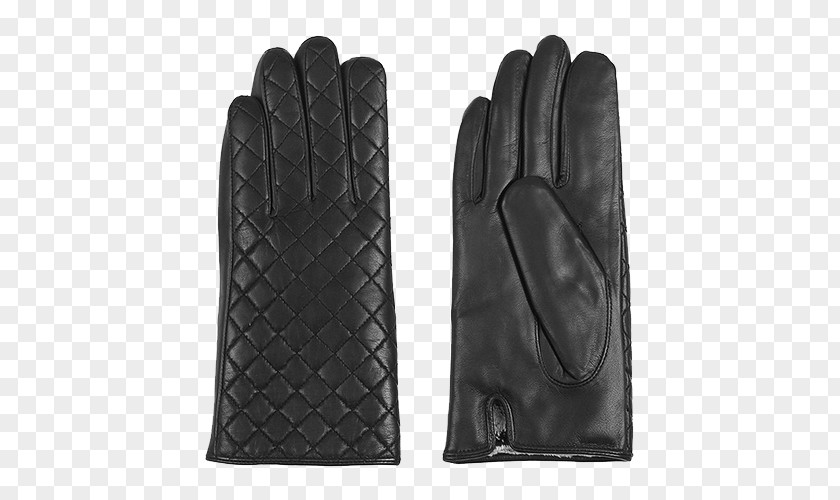 Black Embossed Leather Gloves Glove Material Designer Waterproofing PNG