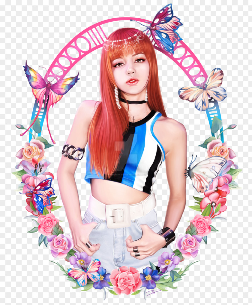 Blackpink Lisa Illustrator Art Portrait PNG