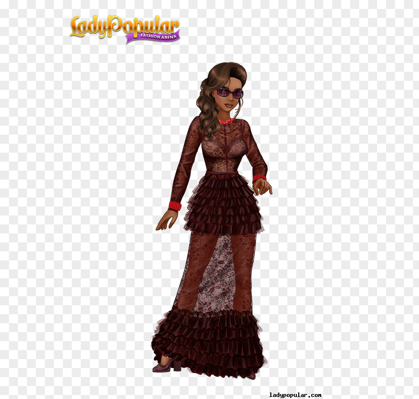 Chocolate Pudding Lady Popular Woman Fashion Dress PNG