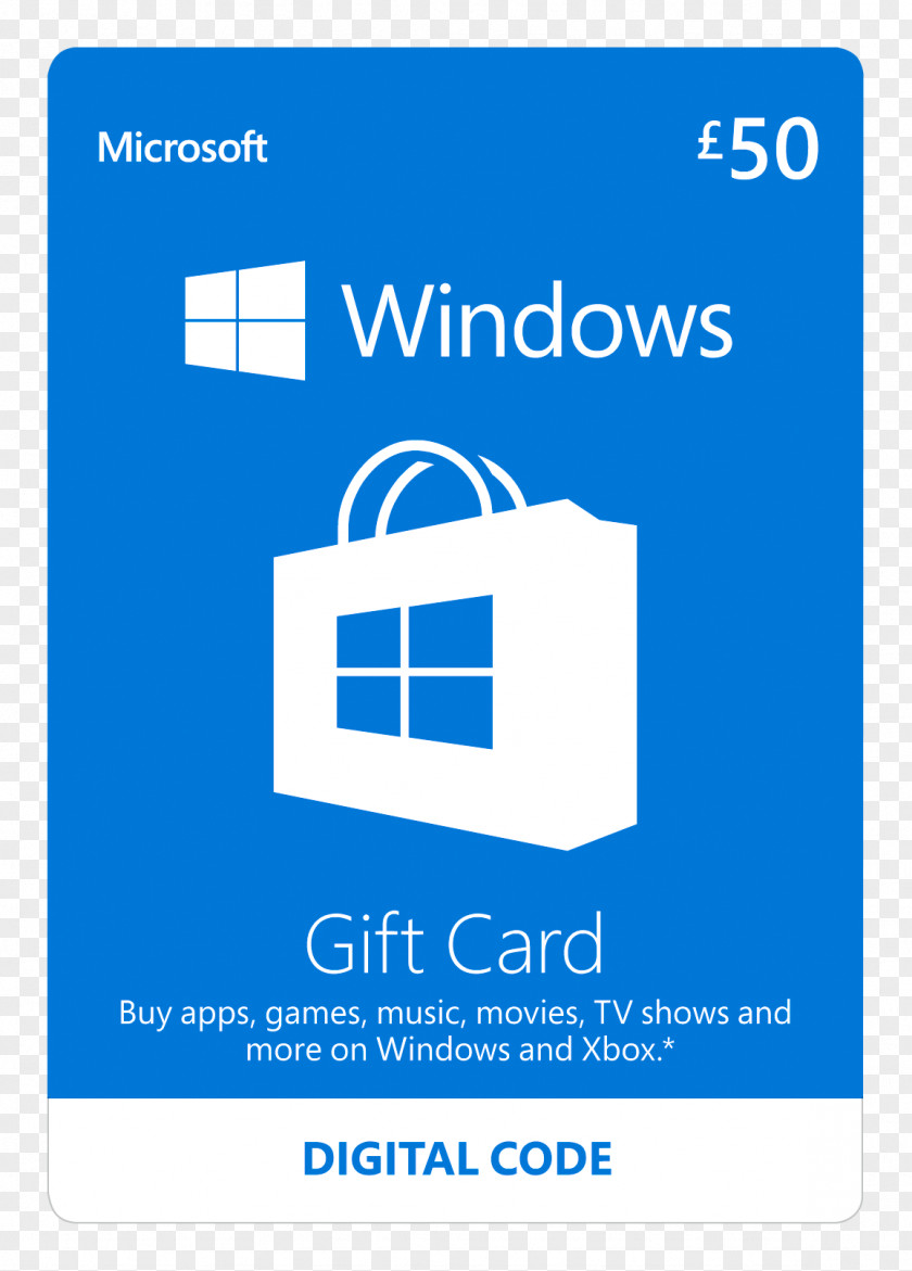 Microsoft Store Gift Card Computer Software PNG