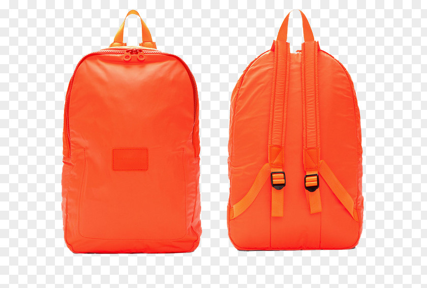Orange Backpack Handbag PNG