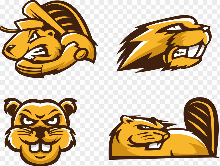 Vector Yellow Tiger Clip Art PNG