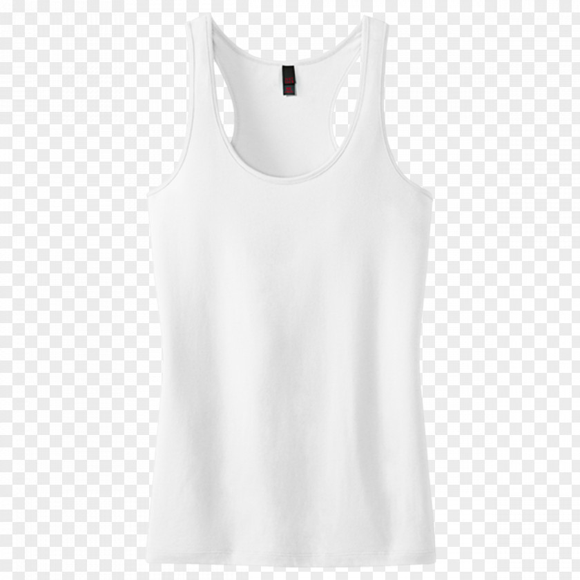 White Tank Top Gilets Shoulder Sleeveless Shirt PNG