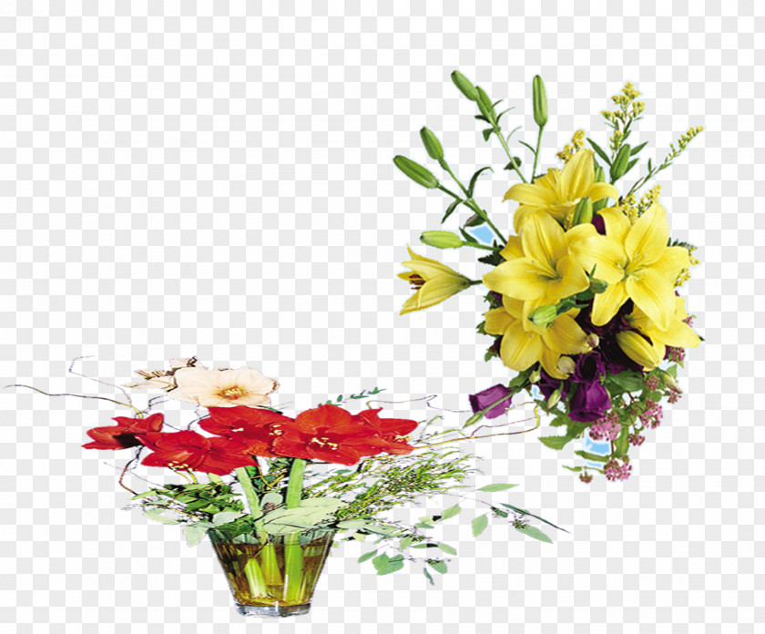 Yellow Lilies Bloom Lilium Flower PNG