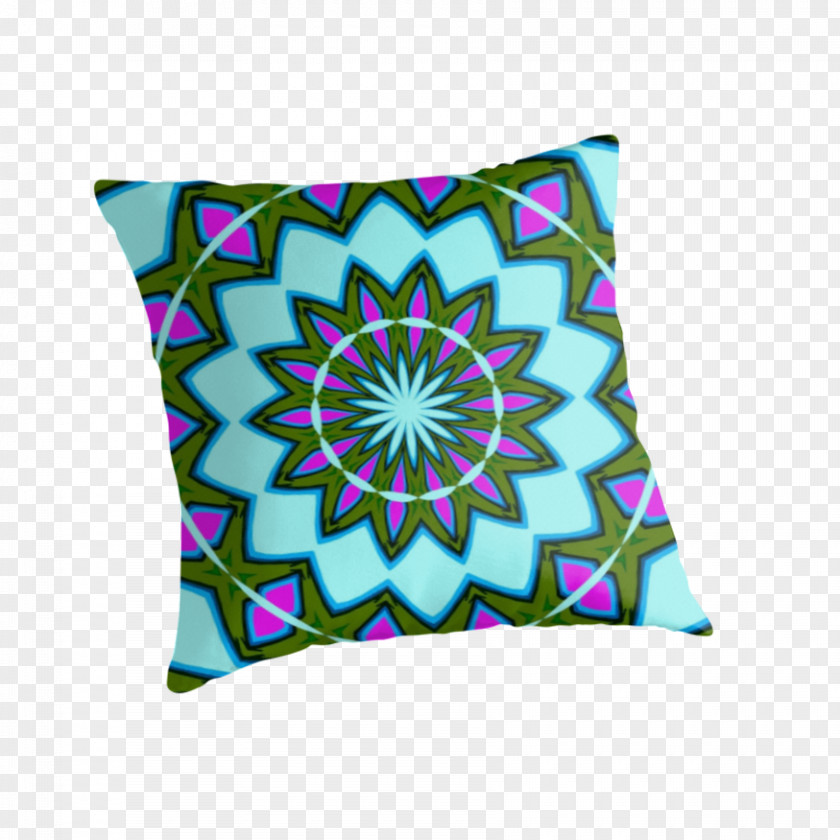 Blue Mandala Throw Pillows Cushion PNG
