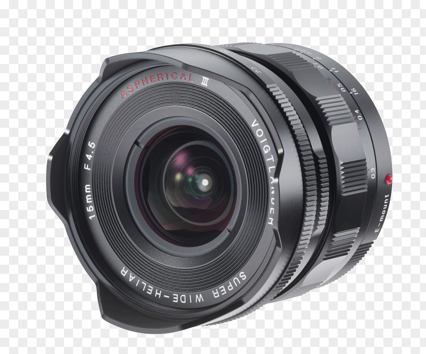 Camera Lens Sony E-mount Voigtländer Super Wide-Heliar 15mm F/4.5 Aspherical III Wide-angle Aspheric PNG