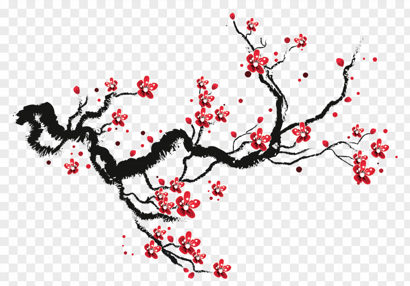 Cherry Blossom Drawing Watercolor Painting Sketch PNG