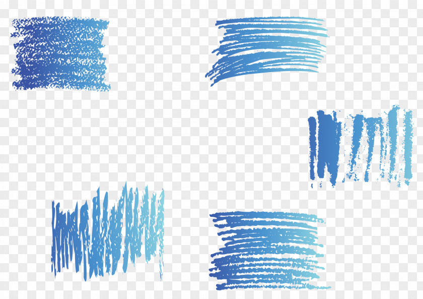 Vector Blue Pencil Drawing Effect PNG