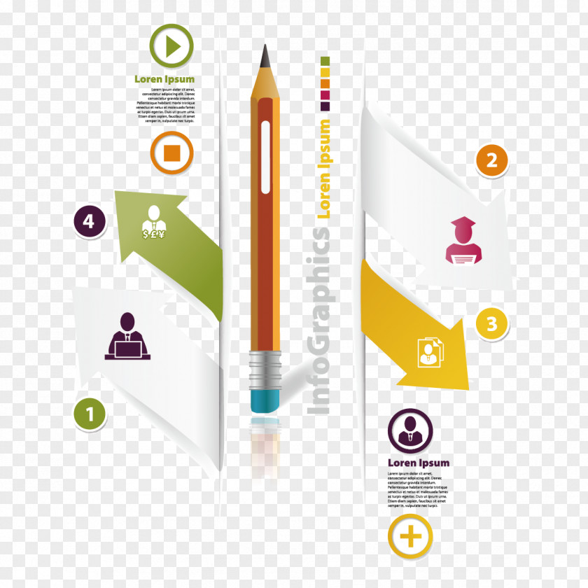 Creative Pen Pattern Drawing Infographic Pencil PNG