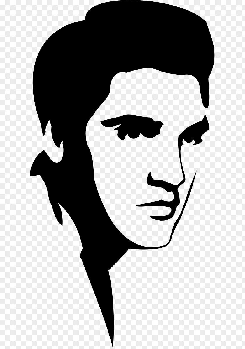 Silhouette Elvis Presley Stencil Art Clip PNG