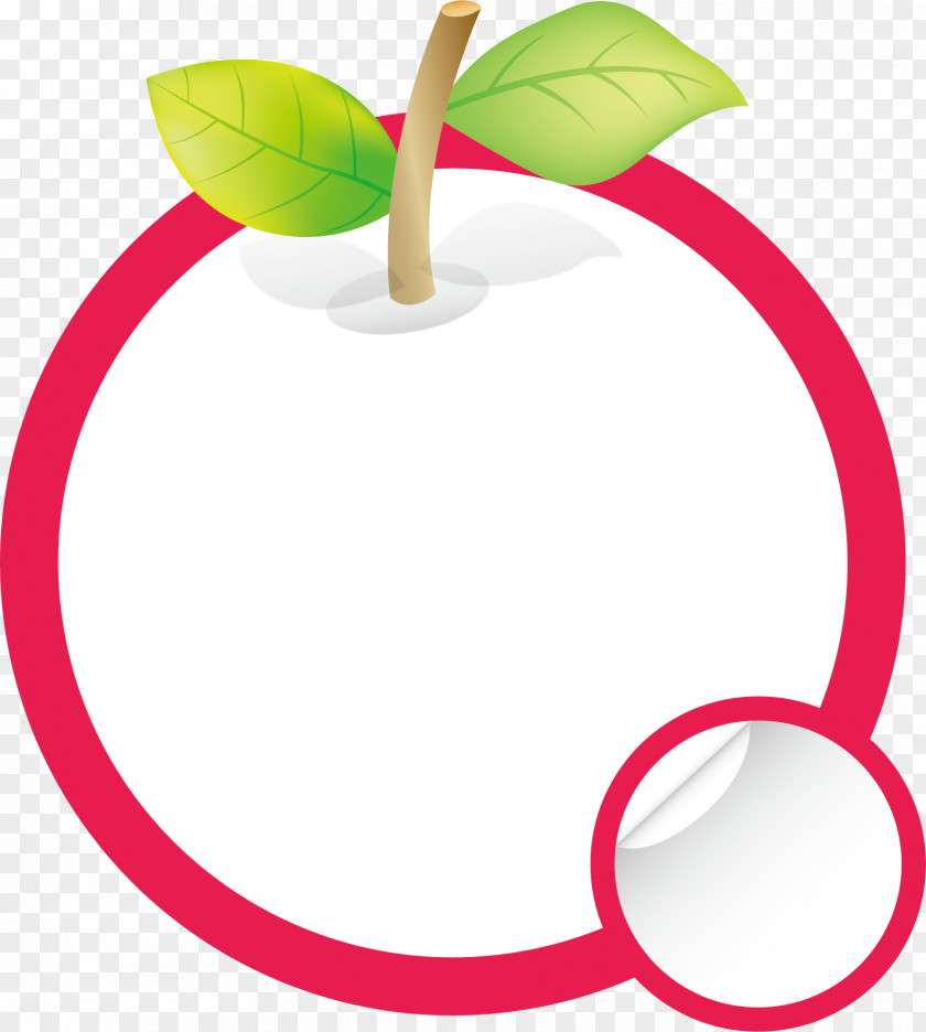 Vector Red Apple Frame Cartoon Animation Illustration PNG