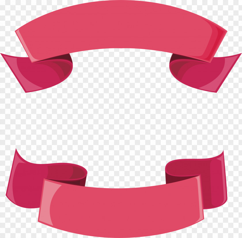 Pink Ribbon Header Box PNG