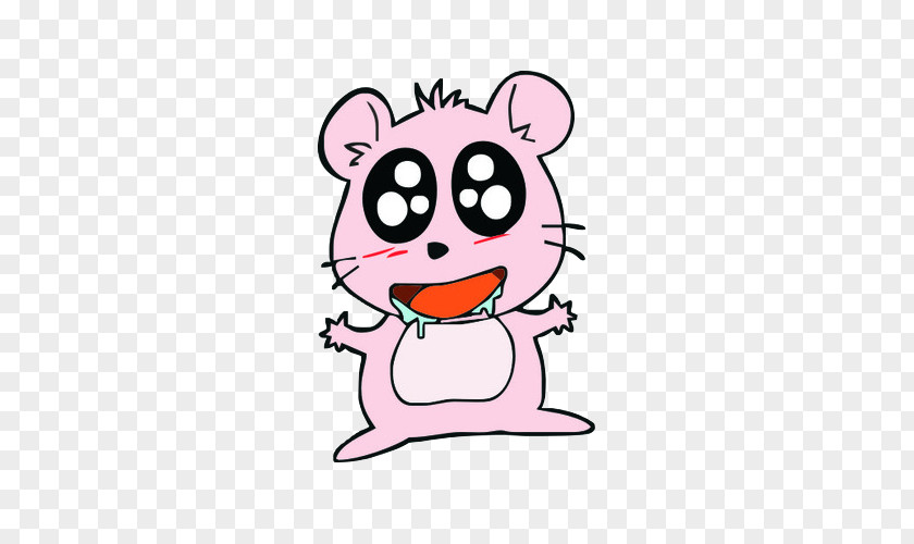 Cartoon Mouse Drooling PNG