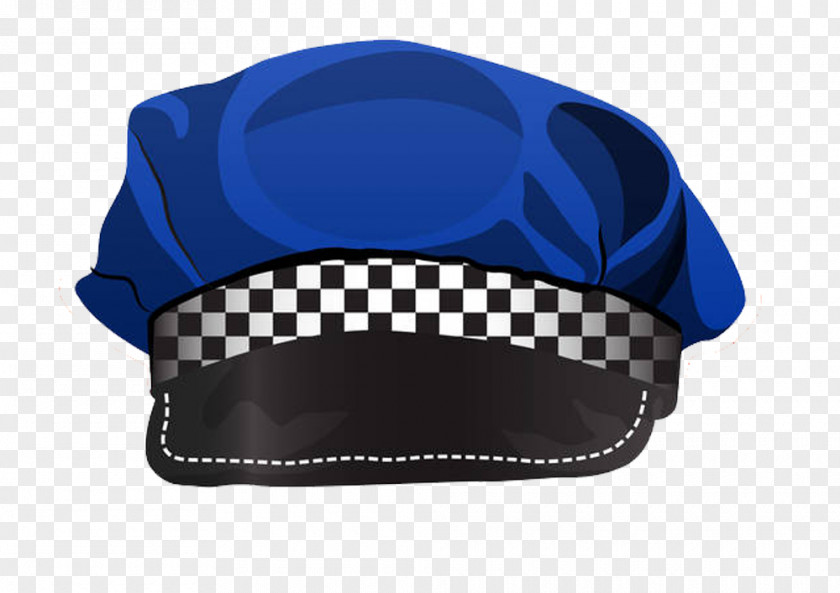 Hand Painted Blue Band Along Hat Cap Police Officer Royalty-free Illustration PNG