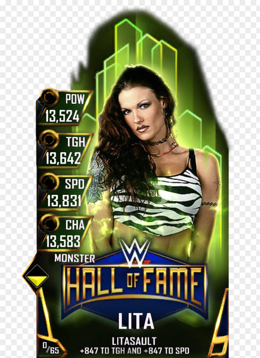Lita WWE SuperCard 2K18 WrestleMania Hall Of Fame PNG of Fame, lita wwe clipart PNG