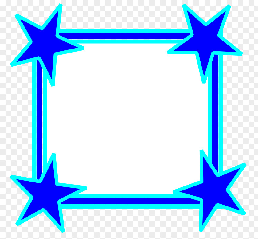 Pictures Of Blue Stars Borders And Frames Picture Frame Star Clip Art PNG