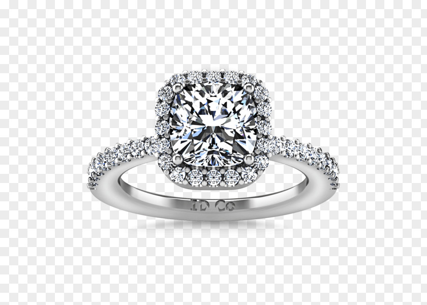 Wedding Halo Element Diamond Cut Engagement Ring Princess PNG
