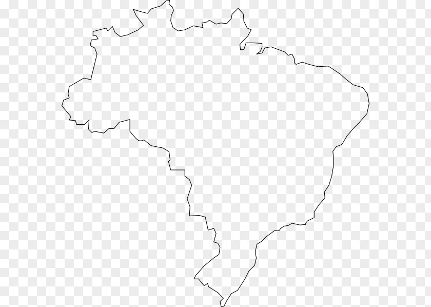 Brazil Map Cliparts White Black Line Art Angle Pattern PNG