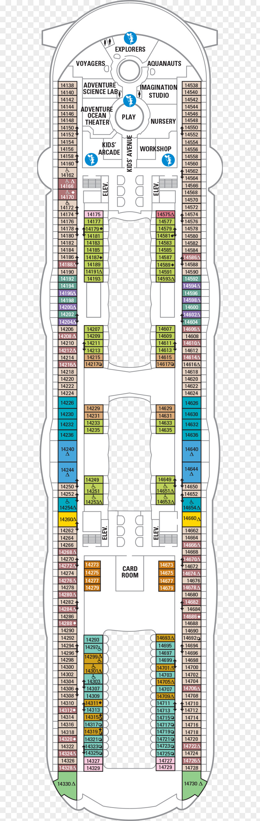 Cruise Ship MS Allure Of The Seas Oasis Harmony Deck PNG