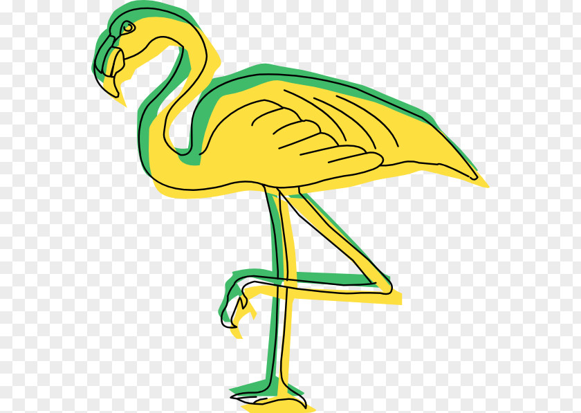 Flamingo Yellow Clip Art PNG