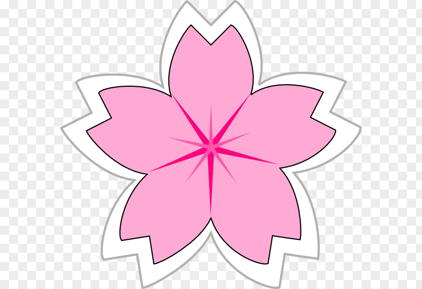 H Cherry Blossom Symbol Clip Art PNG