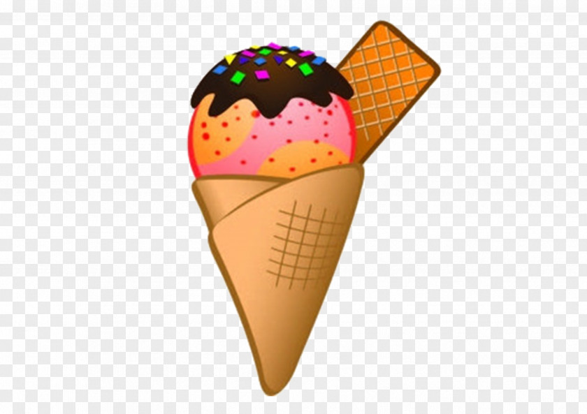 Hand Painted Ice Cream Sundae Clip Art PNG