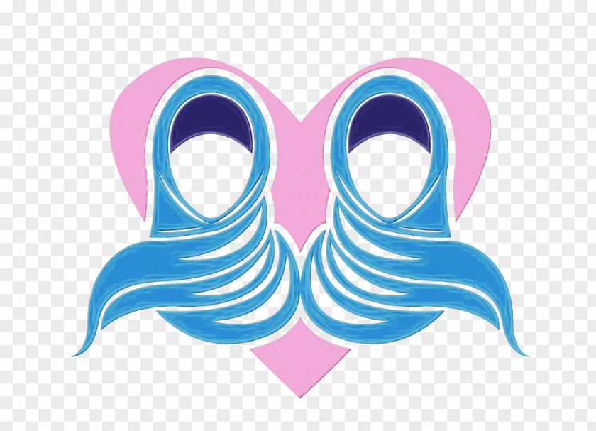 Sticker Magenta Pink Turquoise Logo PNG