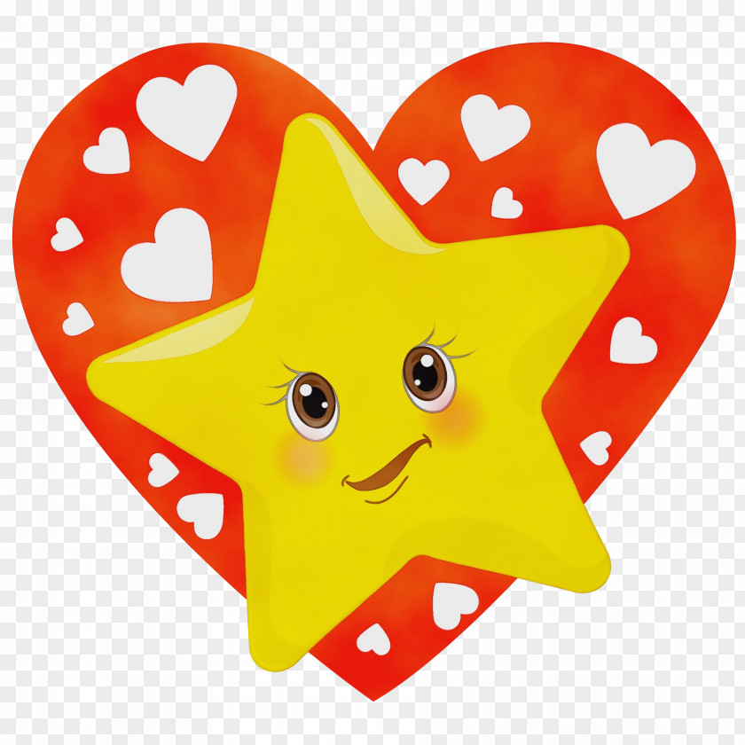 Yellow Iphone Heart Emoji PNG