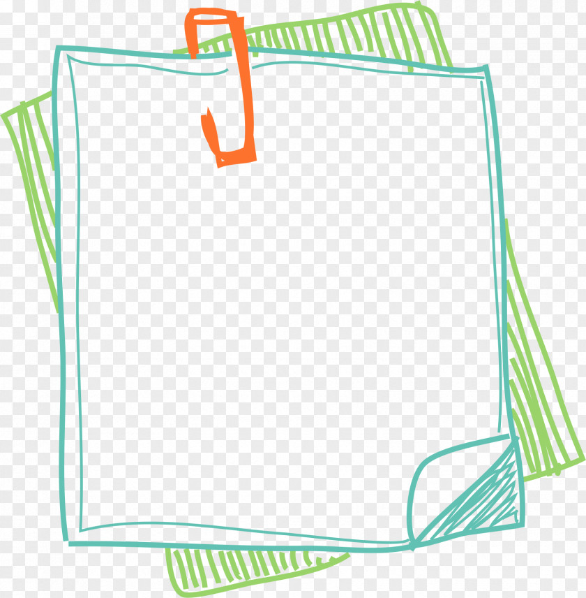 Borders Notes Paper Color PNG
