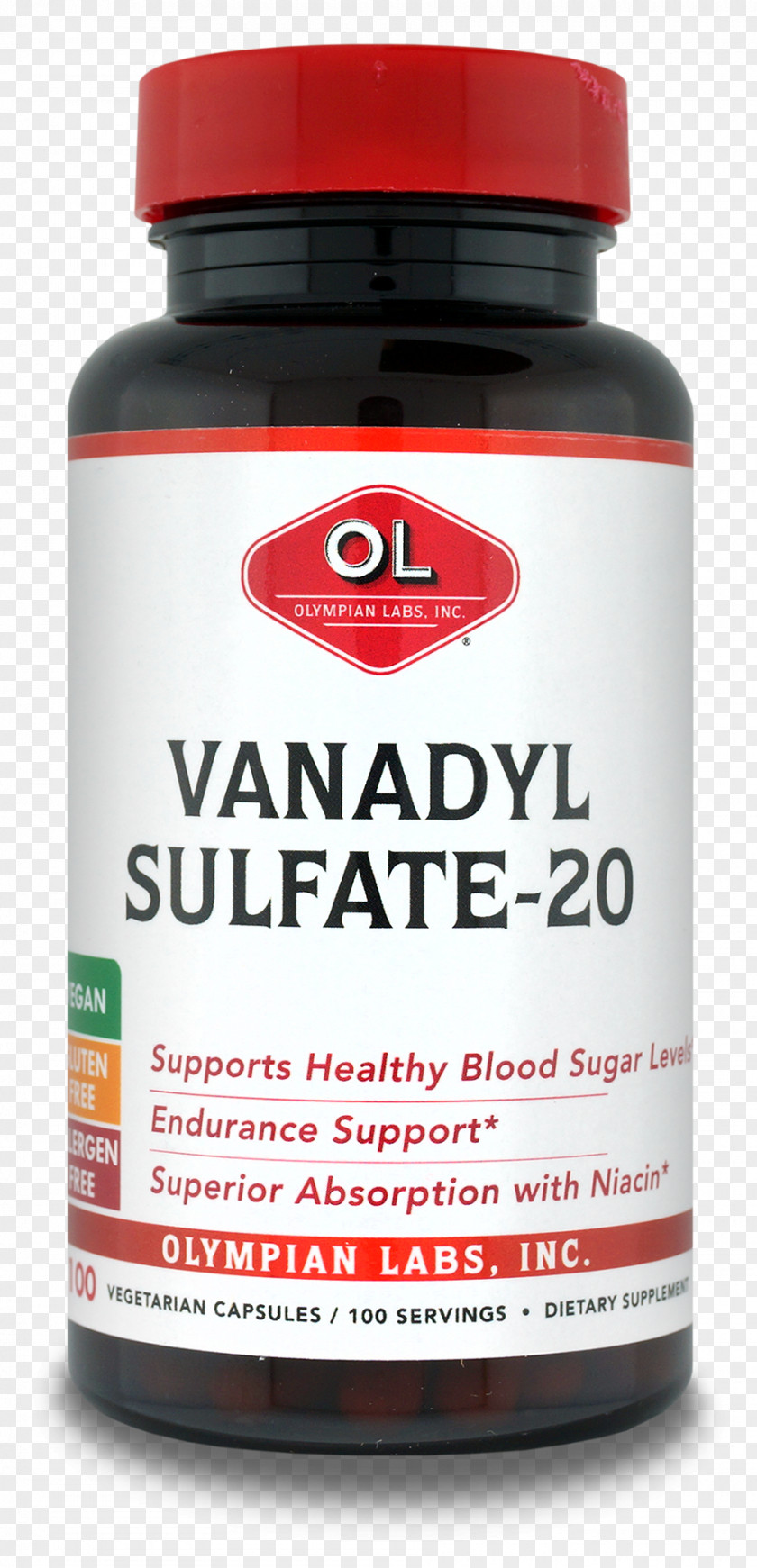 Vanadyl Sulfate Dietary Supplement Ion Olympian Labs, Inc. PNG