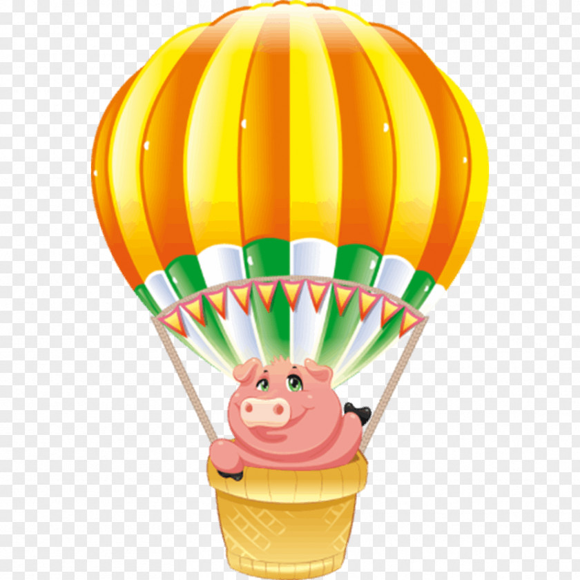 Child Hot Air Balloon Sticker Adhesive PNG