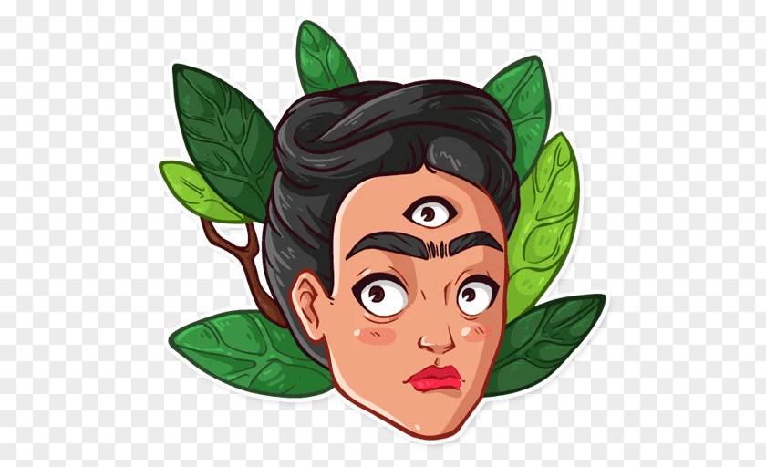 Frida Kalo Sticker Kahlo Clip Art Telegram Nose PNG