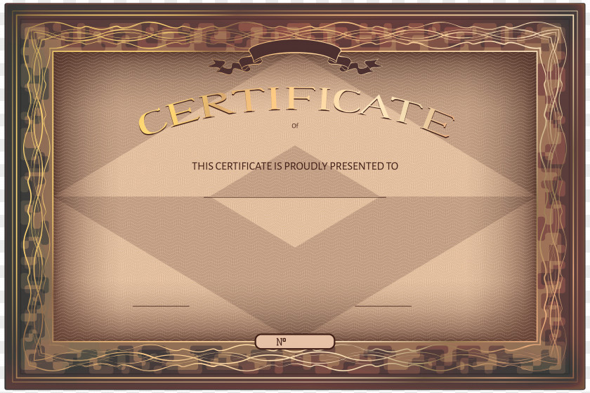 Brown Luxury Certificate Template Image Diploma Academic Clip Art PNG