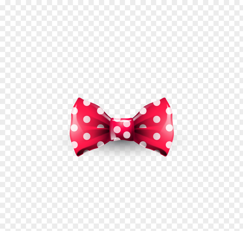 Red Polka Dot Bow Tie Euclidean Vector Necktie PNG