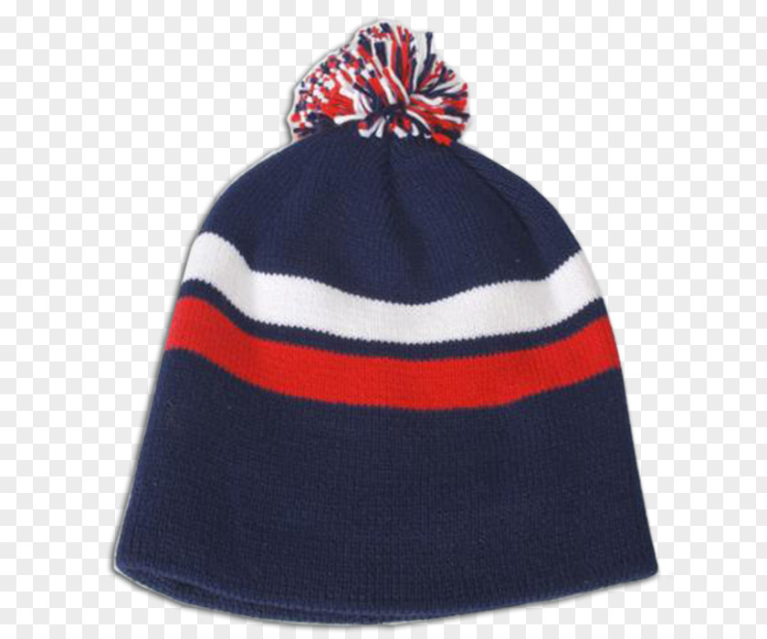 Red White Stripes Beanie Knit Cap Knitting Pom-pom PNG