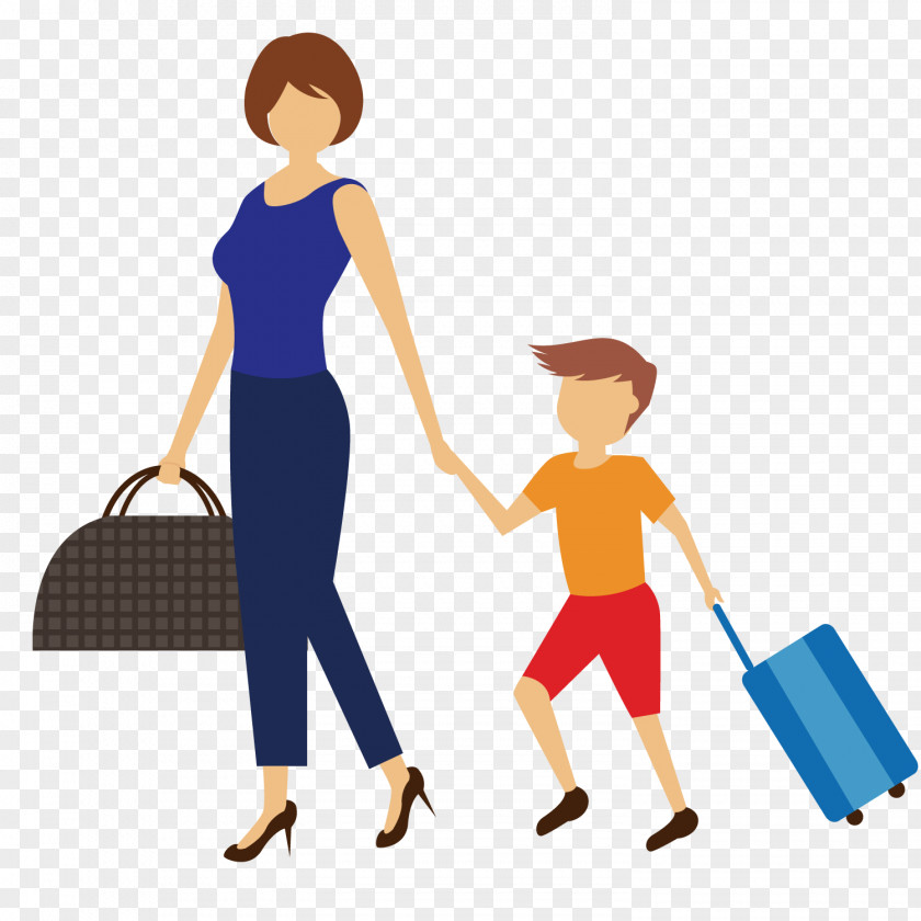 Tizhuoxingli Mother And Child Travel Baggage PNG