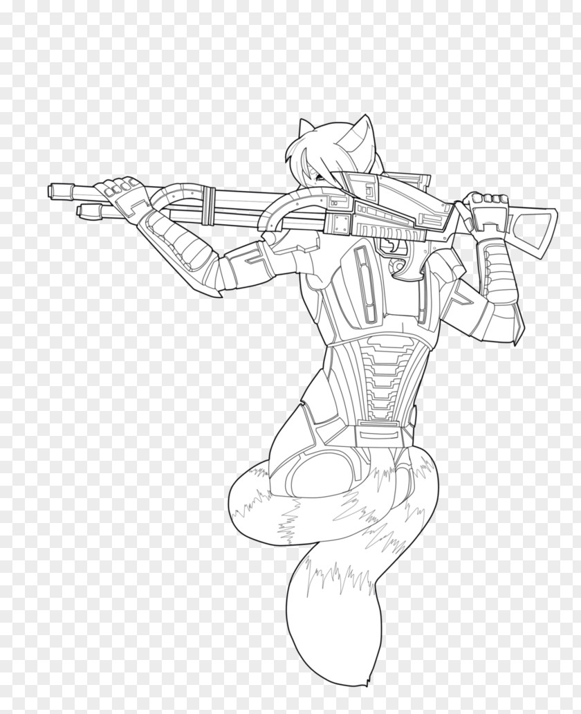 Weapon Line Art Sketch PNG