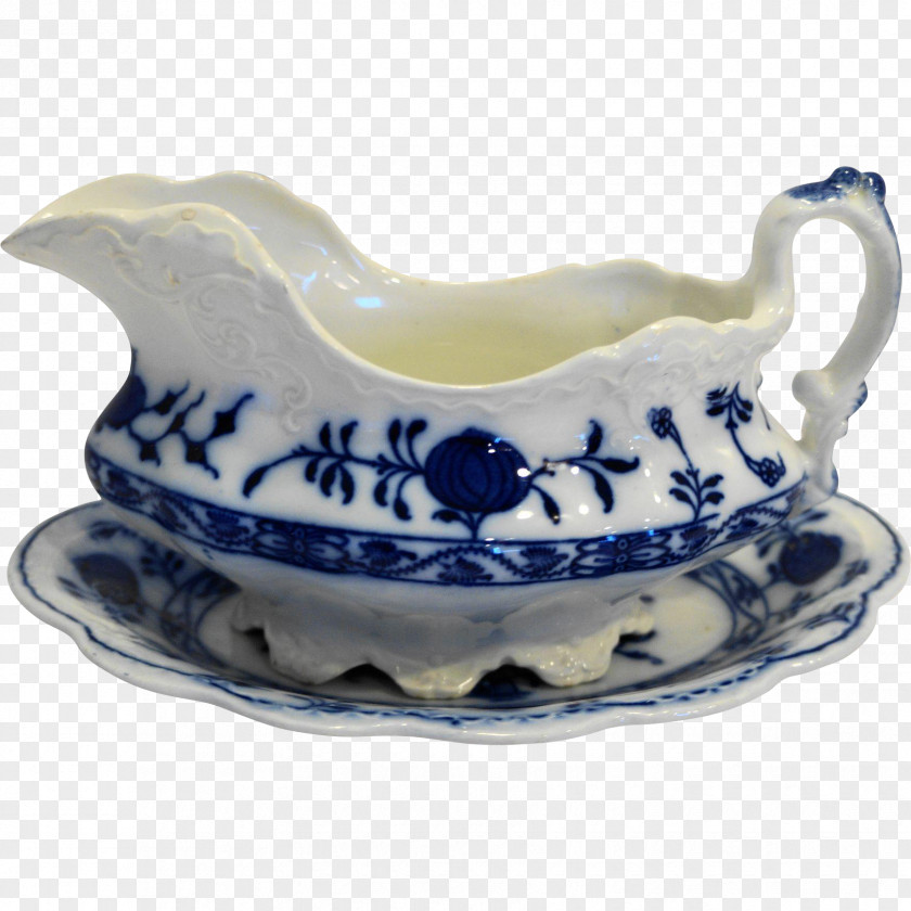 Plate Ceramic Blue And White Pottery Saucer Gravy Boats Cobalt PNG