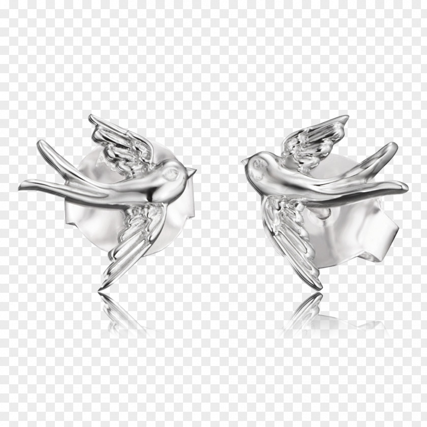 Silver Earring Swallow Body Jewellery PNG
