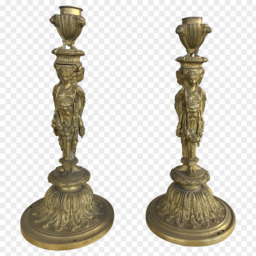 Brass Antique Candlestick Bronze Copper PNG