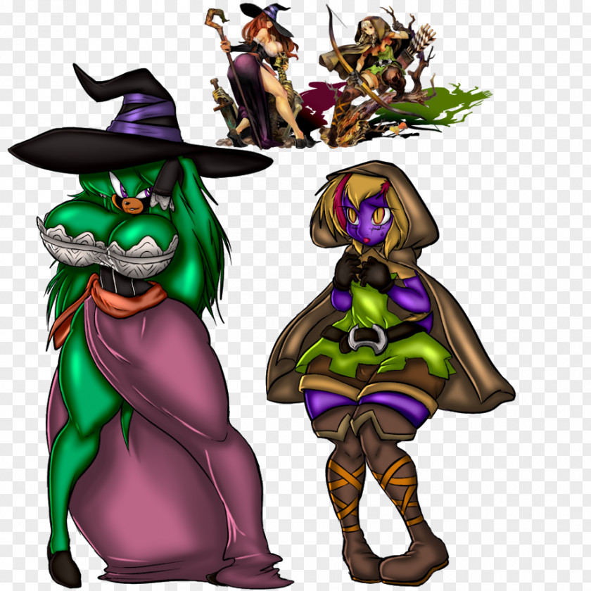 Enchantress Dragon's Crown Purple Art PNG