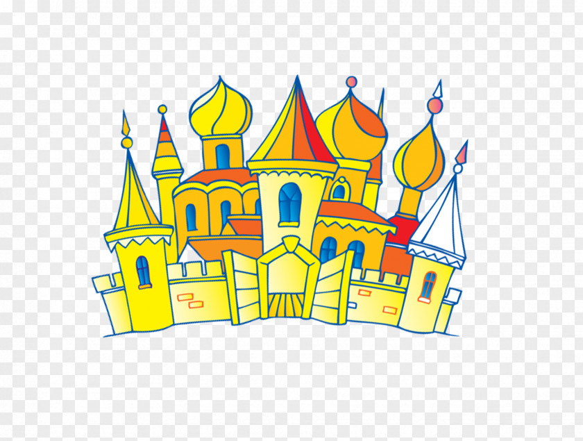 Hand-painted Castle Cartoon Animation Illustration PNG